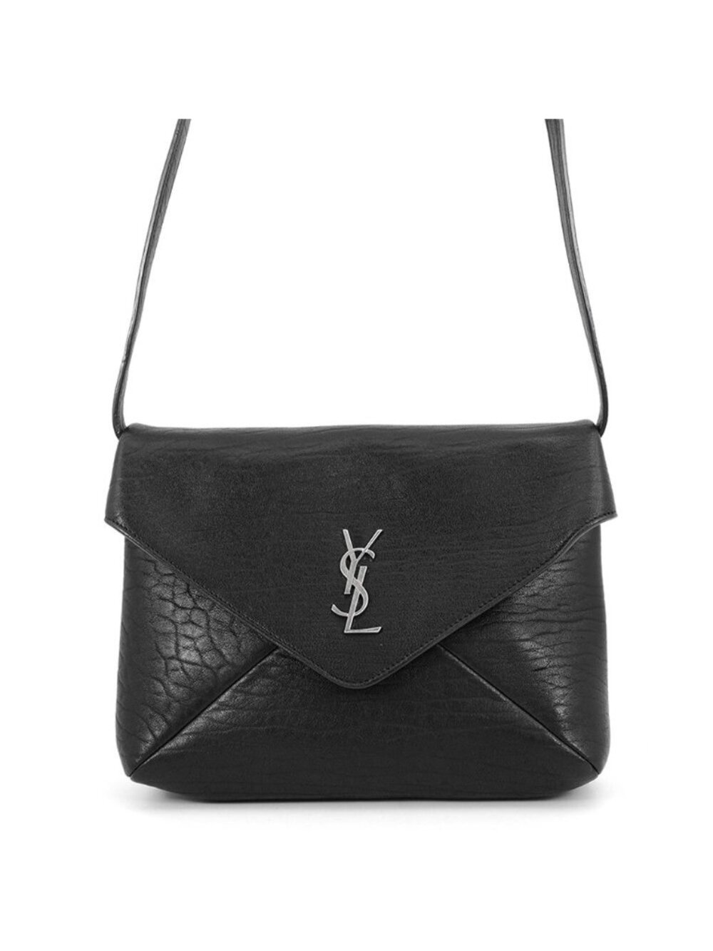 Saint Laurent Paris Shoulder Bag Cassandra Envelope Messenger Lambskin Black